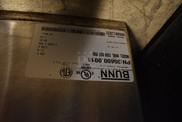 NICE! 2011 Bunn Model MHG Metal Commercial Countertop 2 Hopper Coffee Bean Grinder. 120 Volts, 1 Phase. 9x16x30. Tested and Working! - Image 6 of 6