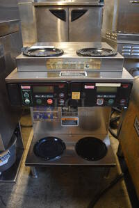 NICE! 2013 Bunn Model AXIOM 2/2 TWIN Stainless Steel Commercial Countertop 4 Burner Coffee Machine. 120/208-240 Volts, 1 Phase. 16x18x24