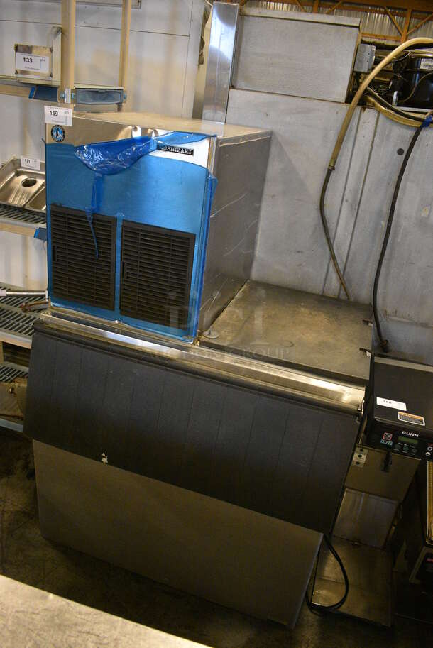 SWEET! Hoshizaki Model F-1001MAH Stainless Steel Commercial Ice Machine Head on Commercial Ice Bin. 208-230 Volts, 1 Phase. 44x32x66 - Image 2 of 7