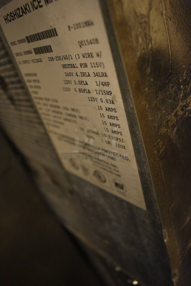 SWEET! Hoshizaki Model F-1001MAH Stainless Steel Commercial Ice Machine Head on Commercial Ice Bin. 208-230 Volts, 1 Phase. 44x32x66 - Image 6 of 7