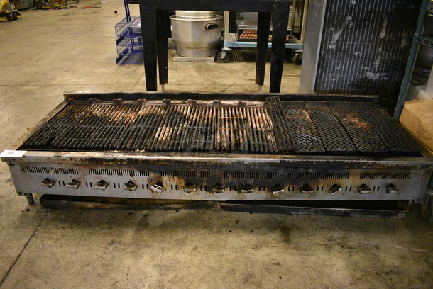NICE! Stainless Steel Commercial Countertop Gas Powered Charbroiler Grill. 72x28x14 - Image 1 of 7