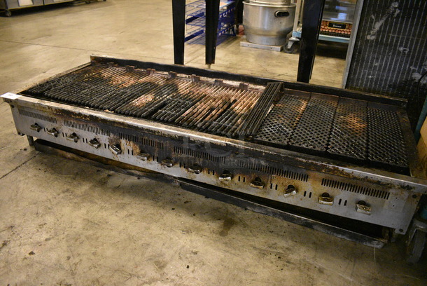 NICE! Stainless Steel Commercial Countertop Gas Powered Charbroiler Grill. 72x28x14 - Image 2 of 7