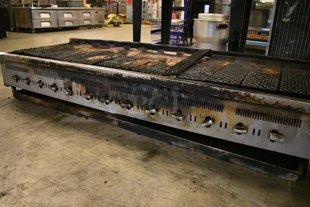 NICE! Stainless Steel Commercial Countertop Gas Powered Charbroiler Grill. 72x28x14 - Image 3 of 7