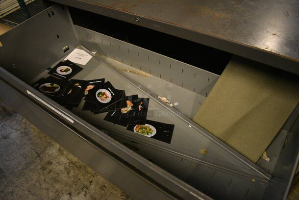 Dark Gray Metal 3 Drawer Filing Cabinet. 42x19x41 - Image 4 of 6