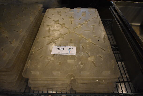 8 Clear Poly Straining Inserts. 14x22x0.5. 8 Times Your Bid! - Image 1 of 2