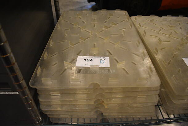 10 Clear Poly Straining Inserts. 14x22x0.5. 10 Times Your Bid!