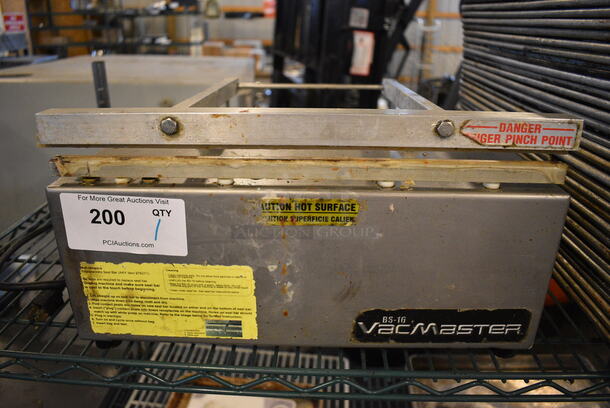 Vacmaster BS-16 Metal Commercial Countertop Vacuum Sealer. 16x12x9. Tested and Working! - Image 1 of 4