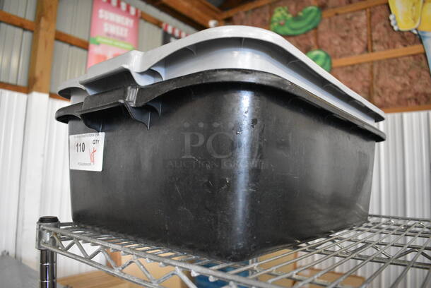 ALL ONE MONEY! Lot of 2 Poly Bus Bins w/ Contents!  - Image 2 of 3