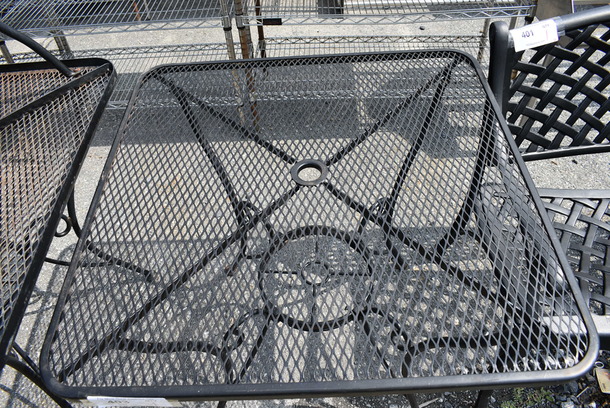 Black Metal Mesh Patio Table. Stock Picture - Cosmetic Condition May Vary. 30x30x29 - Image 2 of 4