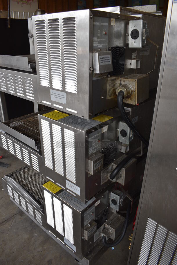3 GORGEOUS! LATE MODEL! Lincoln Impinger Model 1132-002-U-K1841 Stainless Steel Commercial Electric Powered Conveyor Pizza Ovens on Commercial Casters. 208 Volts, 3 Phase. 57x44x62. 3 Times Your Bid! - Image 7 of 8