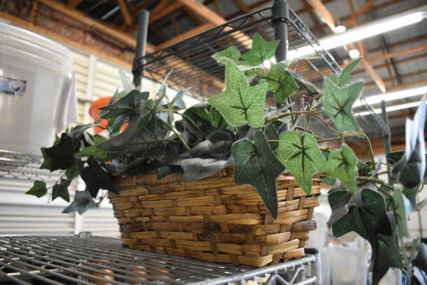 ALL ONE MONEY! Lot of 2 Items; Brown Basket and Fake Plant!  - Image 3 of 3