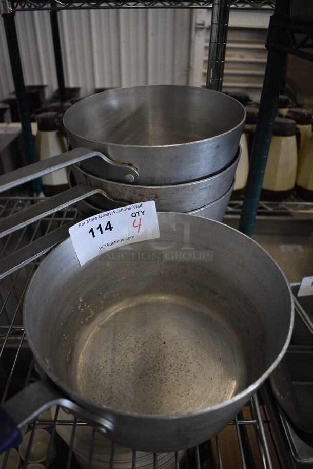 4 Metal Sauce Pots. 17x9x5. 4 Times Your Bid! - Image 2 of 3