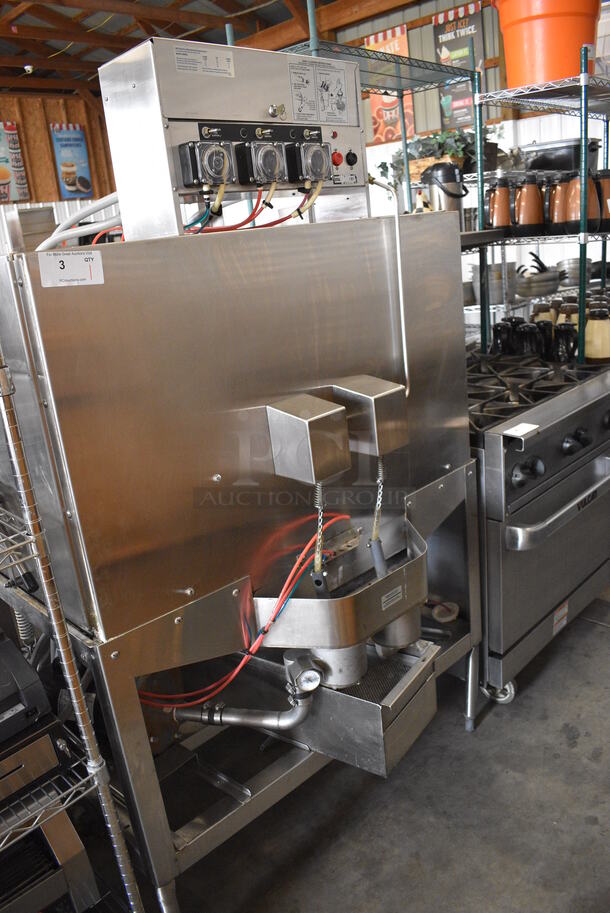 BEAUTIFUL! American Dish Service Model 5-AGS Stainless Steel Commercial Floor Style Double Pass Through Dishwasher. 120 Volts, 1 Phase. 50x32x73 - Image 2 of 8