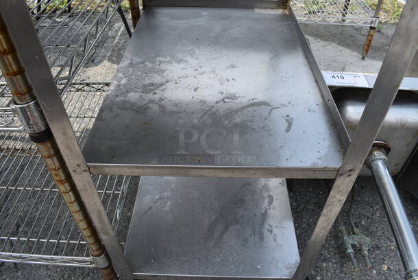 Stainless Steel Cart w/ 2 Undershelves on Commercial Casters. 15.5x24x32 - Image 3 of 3