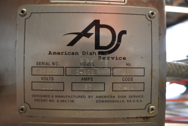 BEAUTIFUL! American Dish Service Model 5-AGS Stainless Steel Commercial Floor Style Double Pass Through Dishwasher. 120 Volts, 1 Phase. 50x32x73 - Image 3 of 8