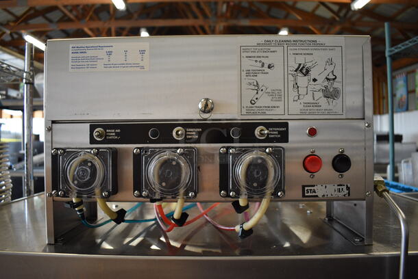 BEAUTIFUL! American Dish Service Model 5-AGS Stainless Steel Commercial Floor Style Double Pass Through Dishwasher. 120 Volts, 1 Phase. 50x32x73 - Image 4 of 8