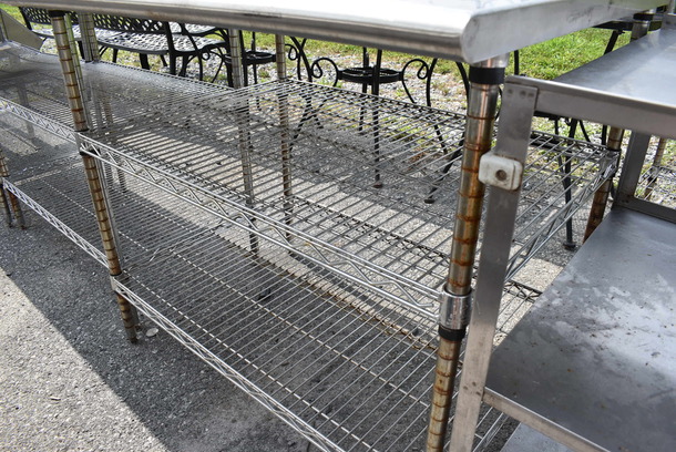 Metal Table w/ 2 Metro Style Undershelves. 36x30x33.5 - Image 3 of 3