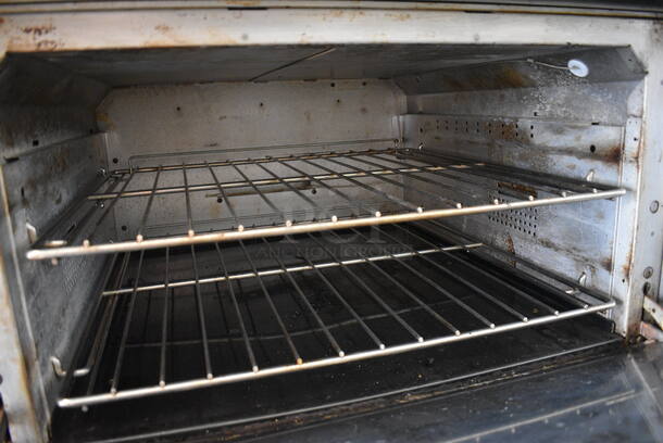 SWEET! LATE MODEL! Vulcan Stainless Steel Commercial Gas Powered 6 Burner Range w/ Lower Oven and Overshelf on Commercial Casters. 36x34x60 - Image 6 of 8