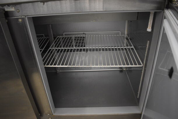 GREAT! Beverage Air Model SPE48-12 Stainless Steel Commercial Sandwich Salad Prep Table Bain Marie Mega Top on Commercial Casters. 115 Volts, 1 Phase. 48x30x42. Tested and Working! - Image 7 of 7