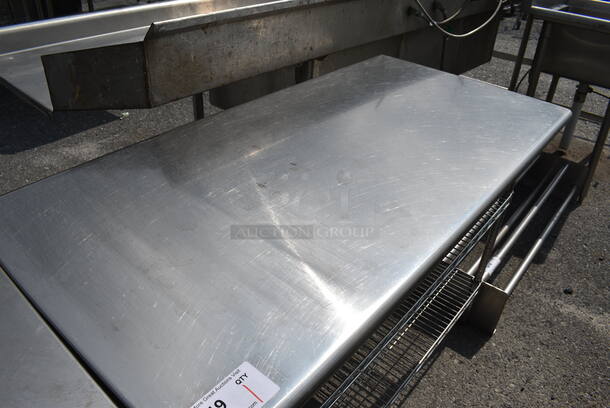 Metal Table w/ 2 Metro Style Undershelves. 48x24x33.5 - Image 2 of 3