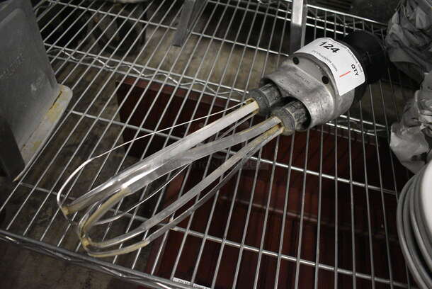 Metal Commercial 2 Head Whisk. 4x4x18 - Image 1 of 2