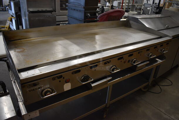 GORGEOUS! LATE MODEL! Vulcan Stainless Steel Commercial Countertop Gas Powered Flat Top Griddle w/ Thermostatic Controls. 72x31x16