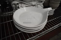 10 White Ceramic Plates w/ Handle. 11x8x1.5. 10 Times Your Bid!