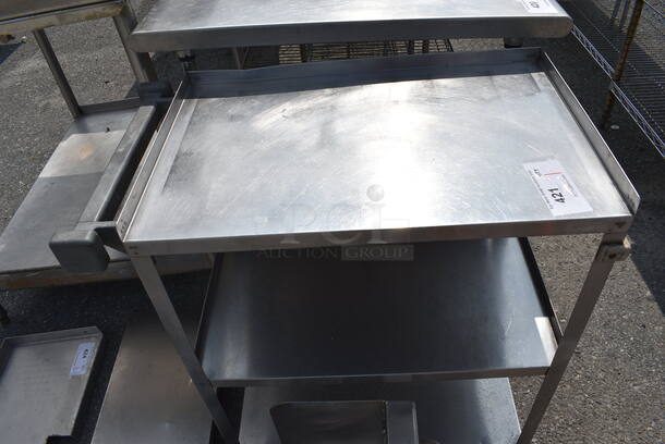 Stainless Steel Cart w/ 2 Undershelves on Commercial Casters. 15.5x24x32 - Image 3 of 3