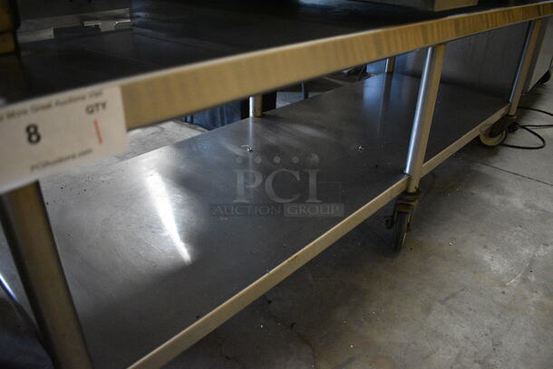 Stainless Steel Commercial Equipment Stand w/ Undershelf on Commercial Casters. 72x30x26 - Image 2 of 3