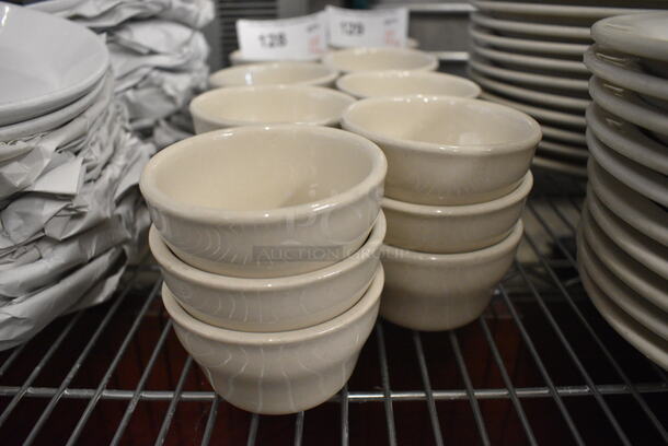 12 White Ceramic Bowls. 4x4x2.5. 12 Times Your Bid!