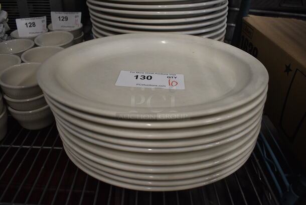 10 White Ceramic Oval Plates. 14x11x1. 10 Times Your Bid!