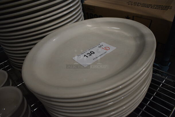 20 White Ceramic Oval Plates. 14x11x1. 20 Times Your Bid! - Image 2 of 3