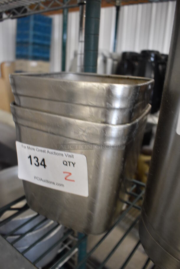 2 Metal Bins w/ Hole In Bottom. 6x6x6. 2 Times Your Bid! - Image 2 of 3