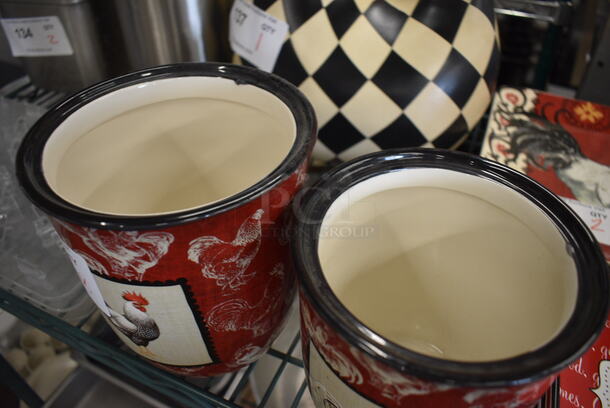 2 Ceramic Vases. 5.5x5.5x6, 6x6x7. 2 Times Your Bid! - Image 2 of 4