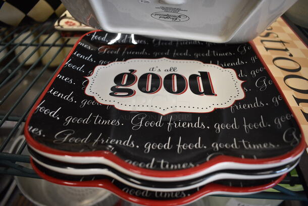 4 Ceramic Plates. 8x9x1. 4 Times Your Bid! - Image 2 of 5