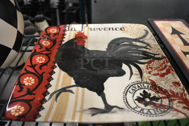 2 Ceramic Chicken Plates. 10.5x10.5x1. 2 Times Your Bid! - Image 3 of 4