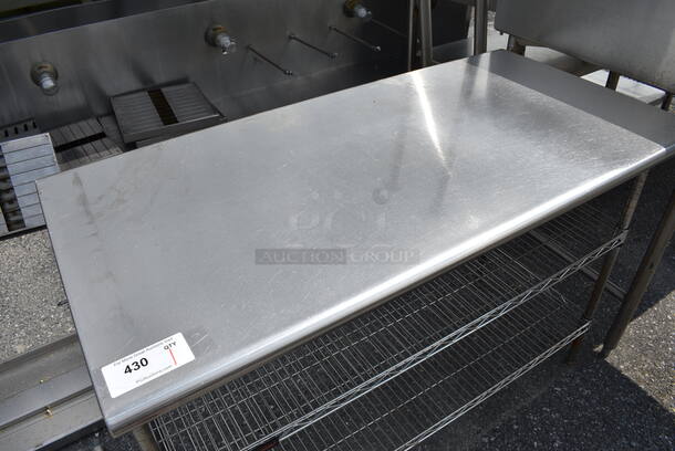 Metal Table w/ 2 Metro Style Undershelves. 48x24x33.5 - Image 3 of 3