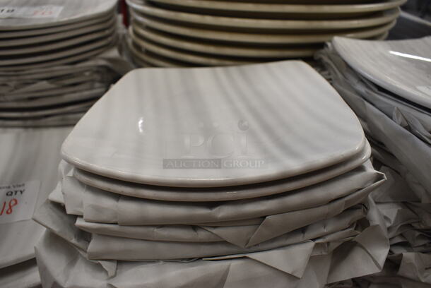 20 White Ceramic Plates. 7x7x1. 20 Times Your Bid!