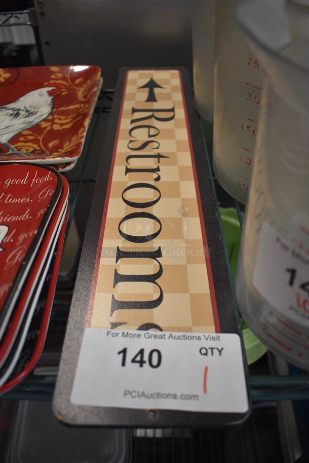 Restroom Sign. 23x1x4.5 - Image 1 of 2