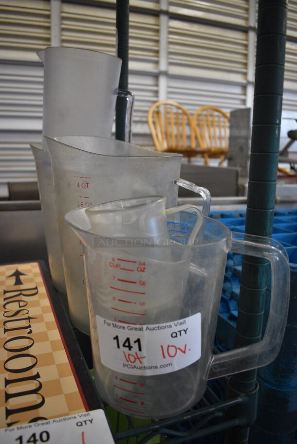 ALL ONE MONEY! Lot of Various Clear Poly Pitchers!  - Image 1 of 2