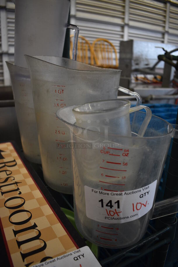 ALL ONE MONEY! Lot of Various Clear Poly Pitchers!  - Image 2 of 2