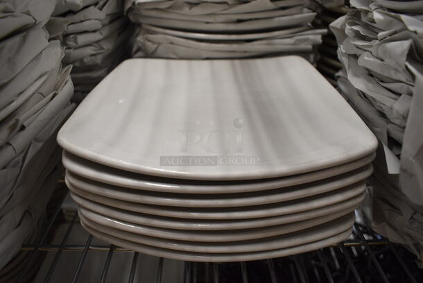 9 White Ceramic Plates. 9x9x1. 9 Times Your Bid!