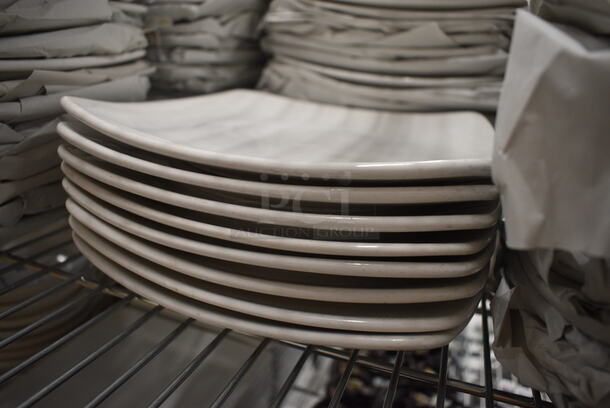 9 White Ceramic Plates. 9x9x1. 9 Times Your Bid! - Image 2 of 3