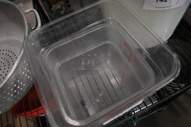 2 Poly Bins w/ 1 Lid. 9x9x9, 7x7x7. 2 Times Your Bid! - Image 3 of 3