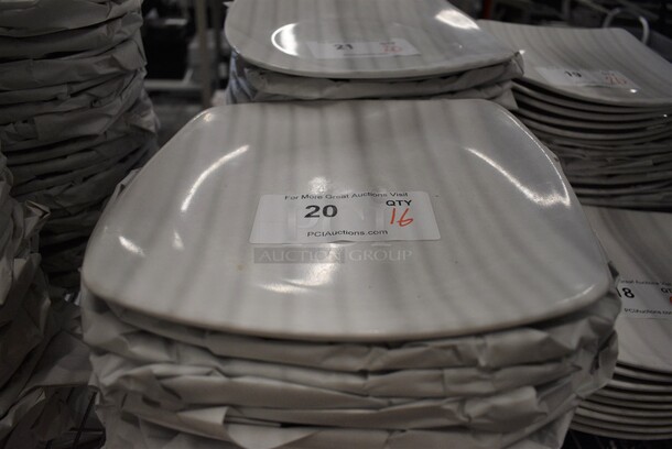 20 White Ceramic Plates. 10x10x1. 20 Times Your Bid! - Image 1 of 3