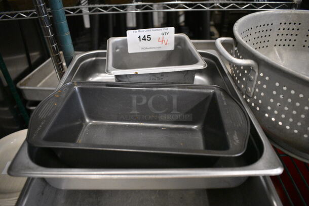 4 Various Metal Items; 3 Drop In Bins and 1 Loaf Baking Pan. Includes 1/1x2, 1/6x4. 4 Times Your Bid! - Image 2 of 3