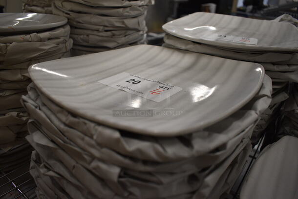 20 White Ceramic Plates. 10x10x1. 20 Times Your Bid! - Image 2 of 3