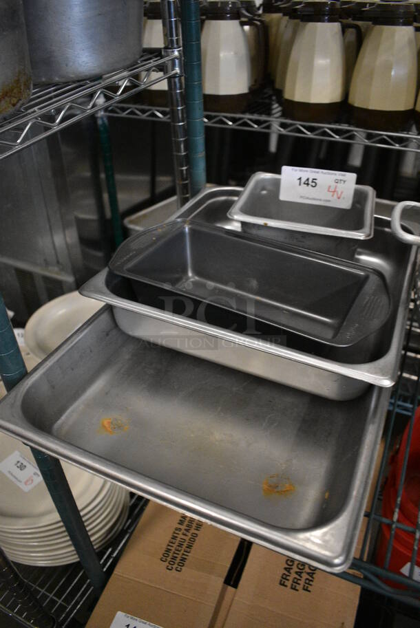4 Various Metal Items; 3 Drop In Bins and 1 Loaf Baking Pan. Includes 1/1x2, 1/6x4. 4 Times Your Bid! - Image 3 of 3