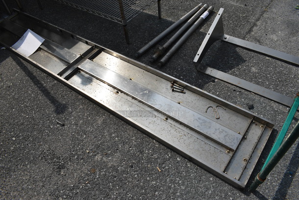 Metal Shelf w/ 2 Poles. 101x16x64 - Image 2 of 3