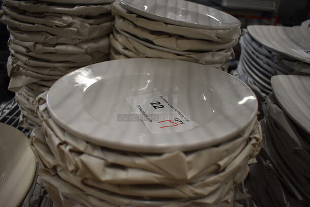 17 White Ceramic Pasta Plates. 9x9x2. 17 Times Your Bid!